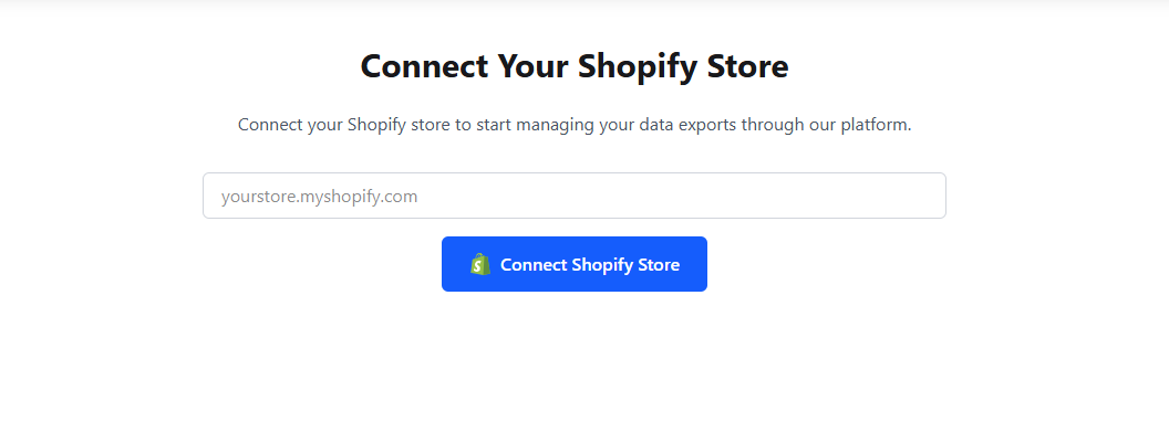 Shopify Connect Form