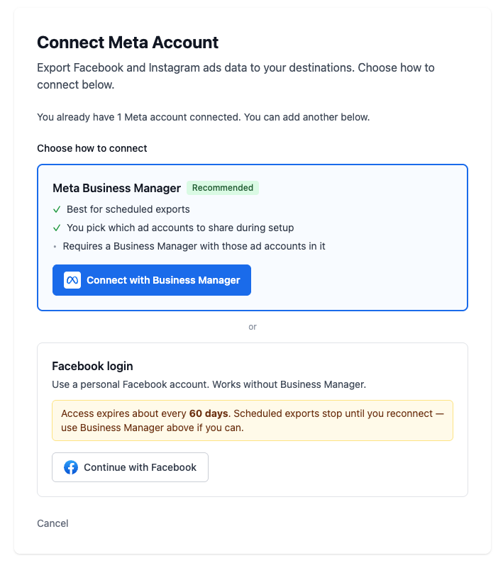 Meta Connect Button